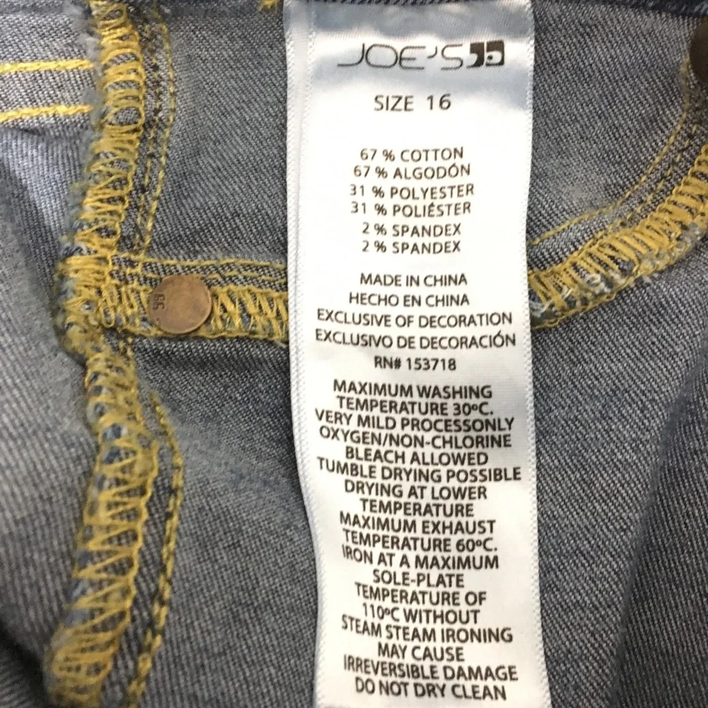 JOE’S Skinny Jeans Blue  Fitting Flattering Pants 16